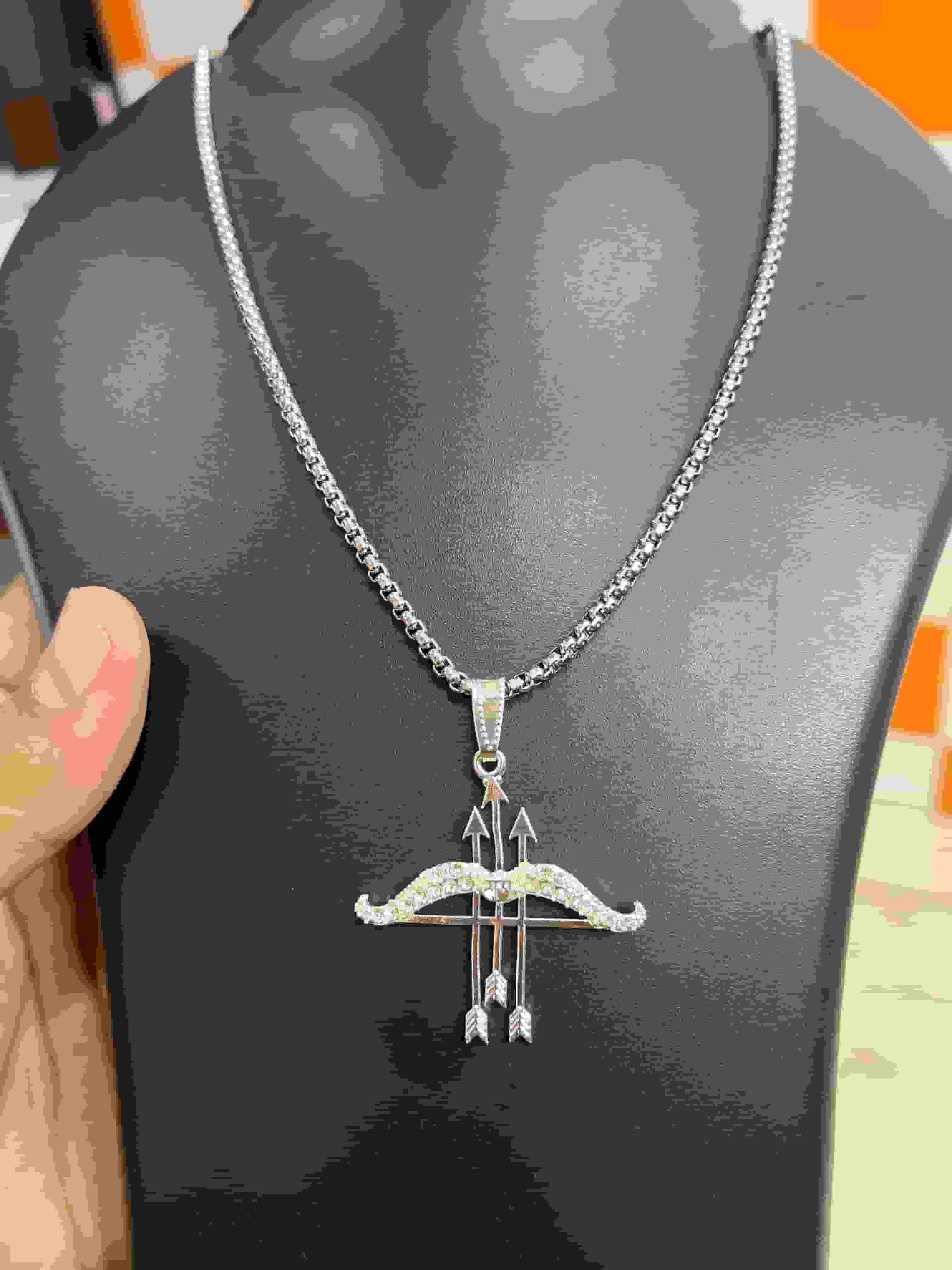 Stoopid Cupid Archer's Silver Pendant Chain