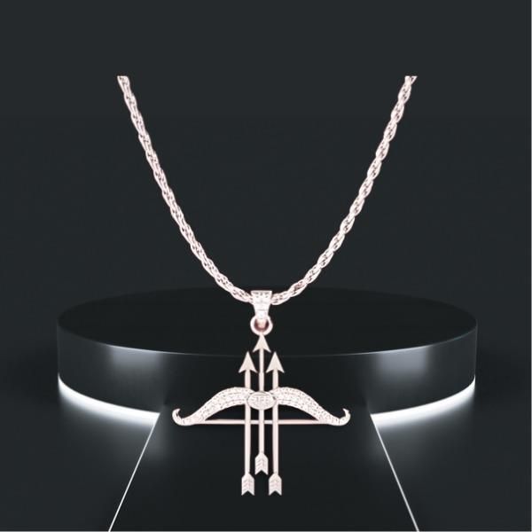 Stoopid Cupid Archer's Silver Pendant Chain