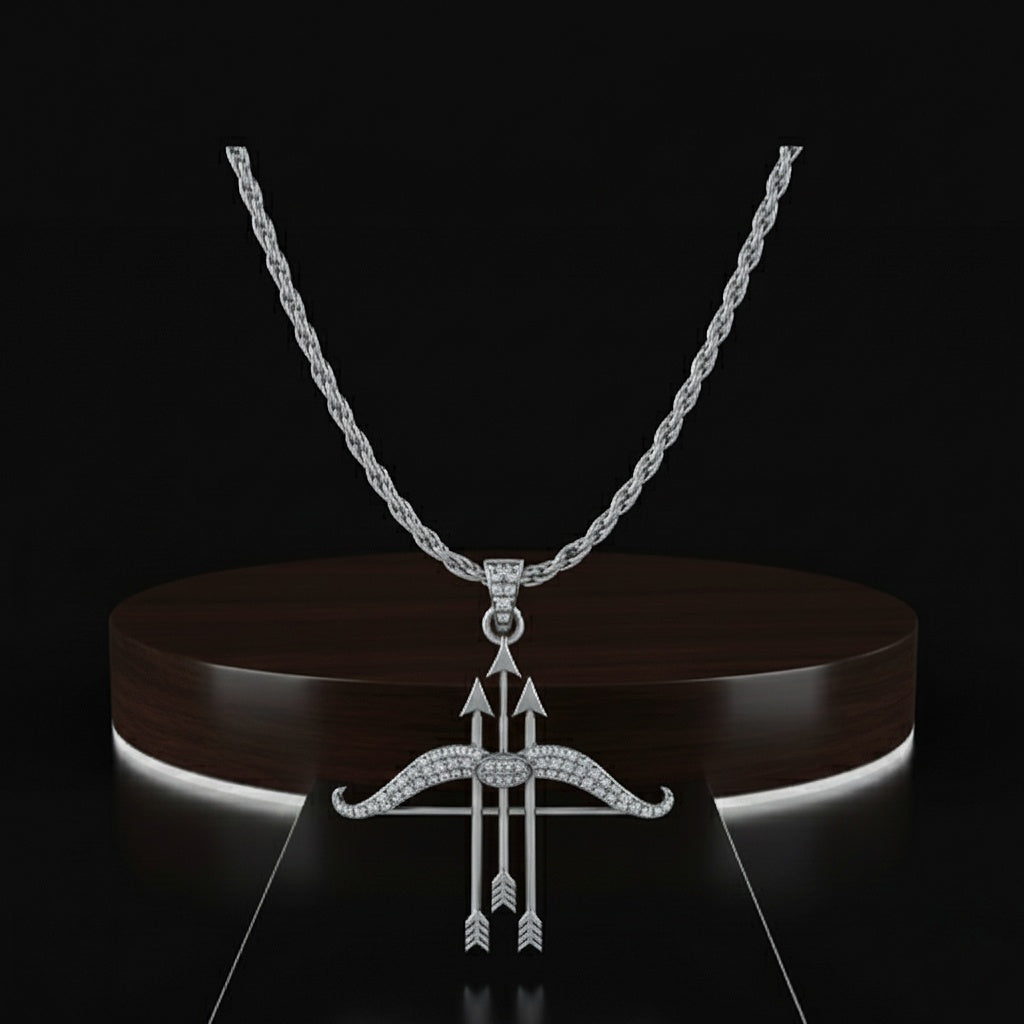 Stoopid Cupid Archer's Silver Pendant Chain